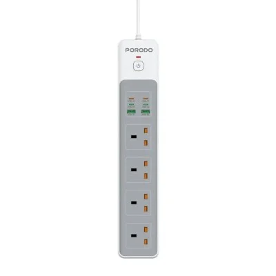 Porodo 4Ac 65W 3000W Power Strip - White